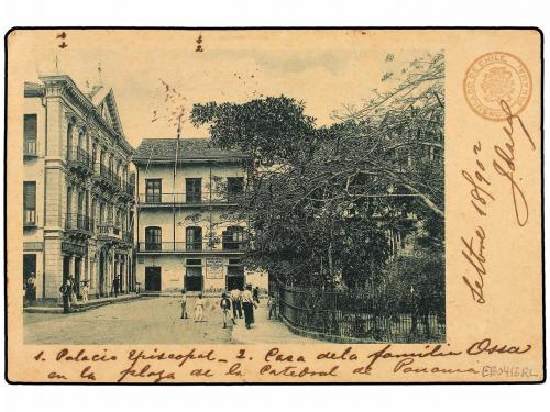 ✉ PANAMA. Sc. 17. 1902. PANAMÁ a LA HABANA. Tarjeta Postal c