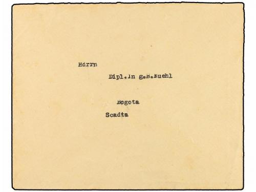 ✉ COLOMBIA. 1932. SCADTA. Sobre circulado a BOGOTÁ, al dorso