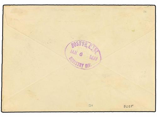 ✉ FALKLAND. Sg. 41. 1898. FALKLAND to USA. O.H.M.S. envelope