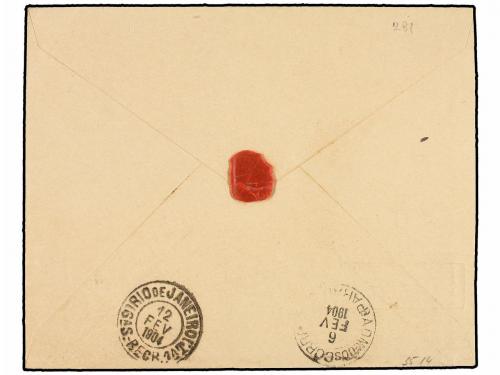 ✉ BRASIL. Sc. 155. 1904. LUCENA a VIENA. Entero Postal de 20