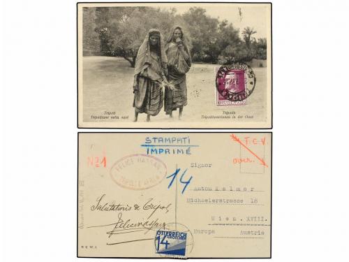 ✉ TRIPOLITANIA. Sa. 43. 1927. TRÍPOLI a VIENA (Austria). Tar