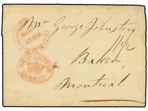 ✉ CANADA. 1840. ABERDEEN (Scotland) to MONTREAL. Complete le