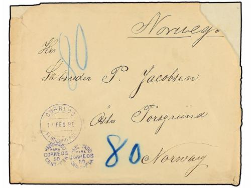 ✉ COLONIAS ESPAÑOLAS: FERNANDO POO. 1895. FERNANDO POO a NOR