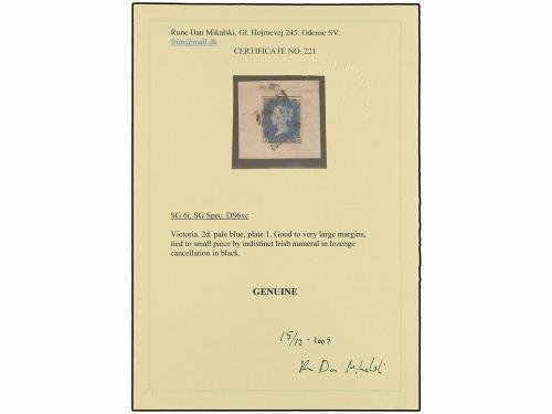 Δ GRAN BRETAÑA. Sg. 6i. 1840. 2 d. blue, pl. I. Very fine to