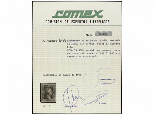 (*) ESPAÑA. Ed. 2. 12 cuartos lila. Extraordinario ejemplar,