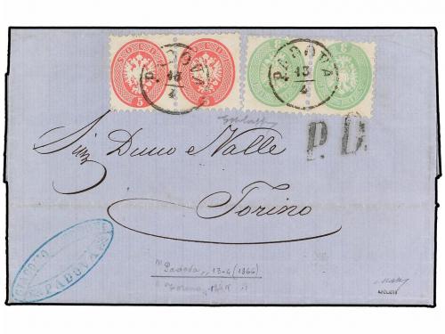 ✉ ITALIA ANTIGUOS ESTADOS: LOMBARDO-VENECIA. Sa. 42 (2), 43 