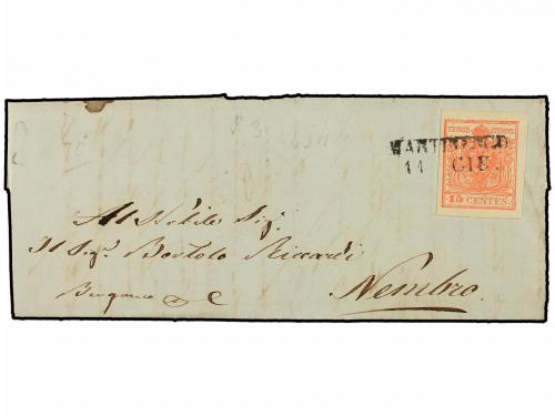 ✉ ITALIA ANTIGUOS ESTADOS: LOMBARDO-VENECIA. Sa. 6. 1854. 15