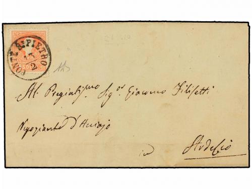 ✉ ITALIA ANTIGUOS ESTADOS: LOMBARDO-VENECIA. Sa. 25. (1859 C