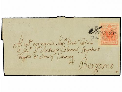 ✉ ITALIA ANTIGUOS ESTADOS: LOMBARDO-VENECIA. Sa. 6. 1850. 15