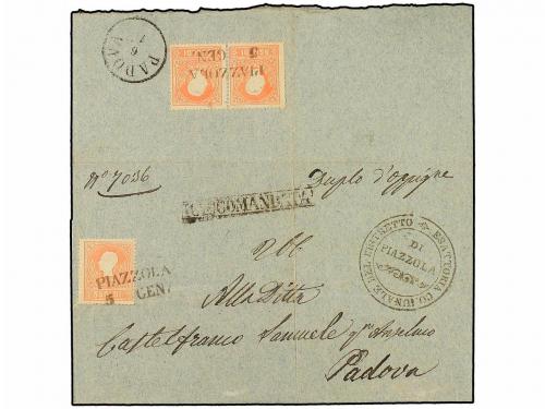 ✉ ITALIA ANTIGUOS ESTADOS: LOMBARDO-VENECIA. Sa. 25 (3). 185