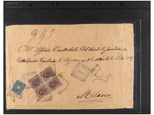 ✉ ITALIA. Sa. 39, 40, 45, 46. 20 cts. naranja, 25 cts. azul,