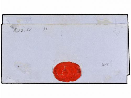 ✉ ARGENTINA. 1865. GOYA a BUENOS AIRES. 5 ctvos. castaño ros