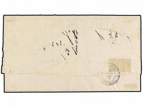 ✉ GUATEMALA. 1881. GUATEMALA a FRANCIA. 20 ctvos. bistre y v