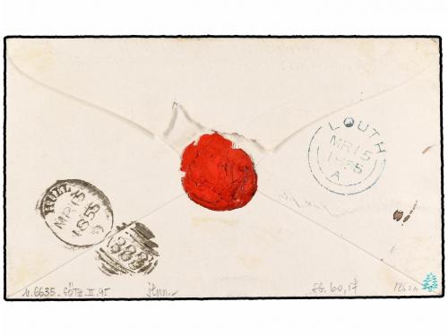 ✉ GRAN BRETAÑA. Sg. 17, 60. 1855. LOUTH to MACCLESFIELD. 1d.