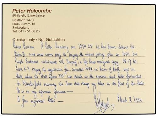 ✉ GRAN BRETAÑA. Sg. 17, 60. 1855. LOUTH to MACCLESFIELD. 1d.