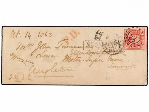 ✉ ALEMANIA ANTIGUOS ESTADOS: BAVIERA. Mi. 13a. 1863. MUNCHEN