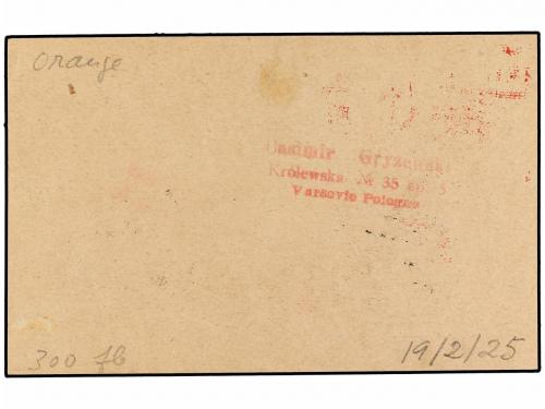 ✉ POLONIA. 1925 (19-II). WARSAWA to DANZIG. 30 gr., 5 gr. or