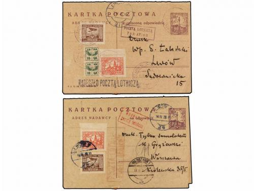 ✉ POLONIA. 1926 (12-IV). WARSAWA to LWOW to WARSAWA. 10+10 g