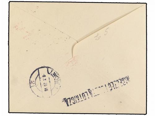 ✉ POLONIA. 1926 (8-X). WARSAWA to LWOW. 5 gr. and 25 gr. wit