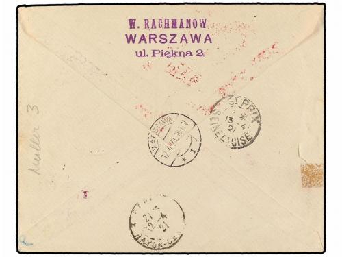 ✉ POLONIA. 1921 (12-V). WARSAWA to PARIS. RAID VARSOVIA-PRAG