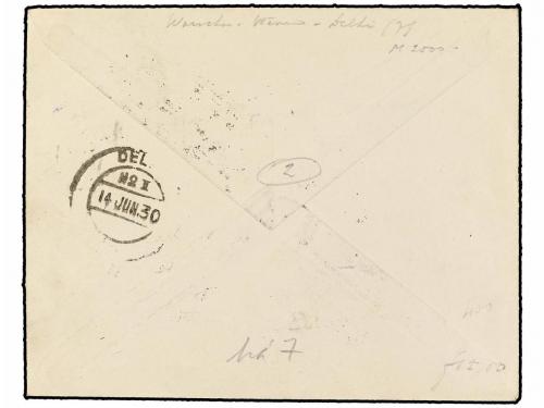 ✉ POLONIA. 1930 (7-VI). WARSAWA to DELHI (India). RAID WARSA