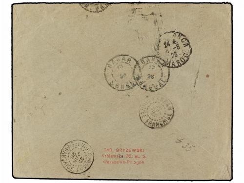 ✉ POLONIA. 1926 (4-VI). WARSAWA to KANKAN (French Guinea). R
