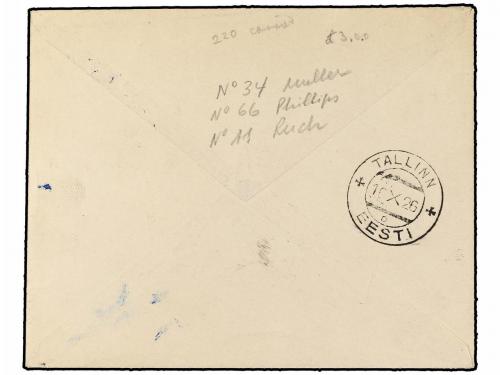 ✉ POLONIA. 1926 (14-VII). WARSAWA to TALLINN (Estonia). RAID