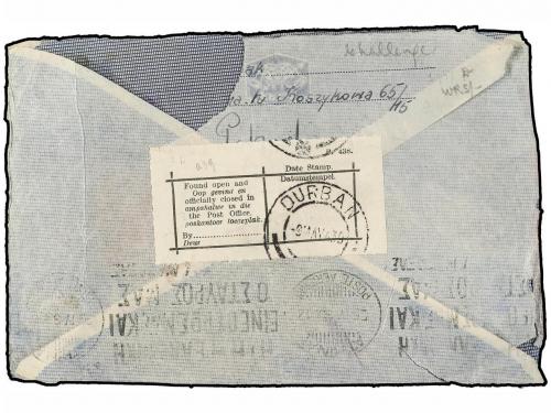 ✉ POLONIA. 1939 (25-IV). WARSAWA to CAPE TOWN (South Africa)
