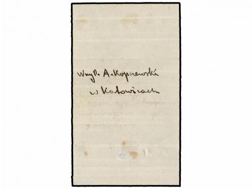 ✉ POLONIA. 1923 (26 VIII). WARSAWA to KATOWICE. PIGEON MAIL.