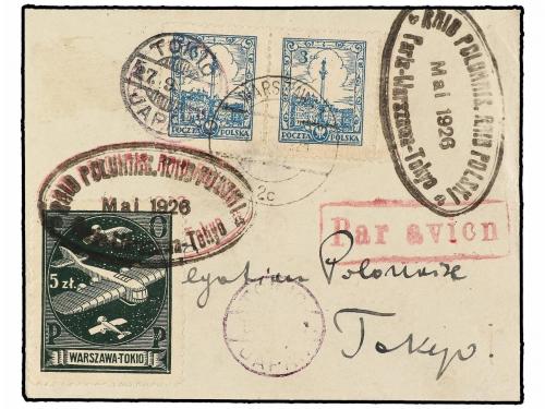 ✉ POLONIA. 1926 (28-VIII). WARSAWA to TOKYO. RAID of Captain