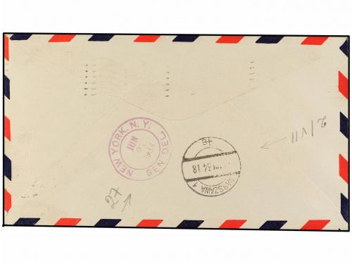 ✉ POLONIA. 1934 (June 27). NEW YORK to WARSAW (Poland). Tran