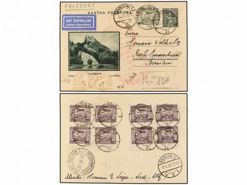 ✉ POLONIA. 1932 (14-IV). WARSAWA to PERNAMBUCO (Brazil). Pos