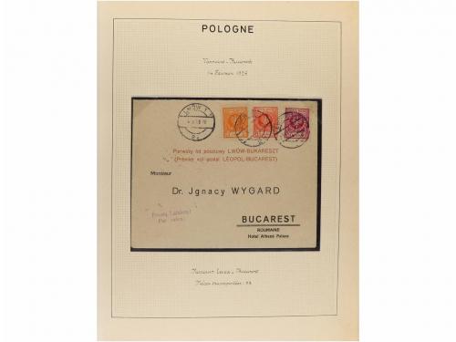 ✉ POLONIA. 1923-35. AIR MAIL. Collection of 72 covers with d