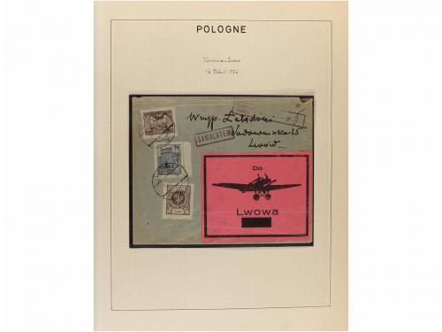 ✉ POLONIA. 1923-35. AIR MAIL. Collection of 72 covers with d