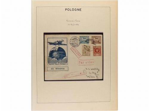 ✉ POLONIA. 1923-35. AIR MAIL. Collection of 72 covers with d