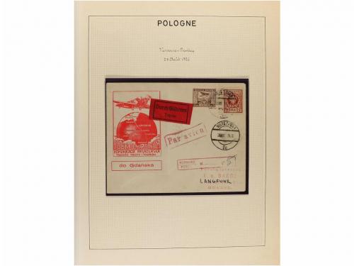 ✉ POLONIA. 1923-35. AIR MAIL. Collection of 72 covers with d