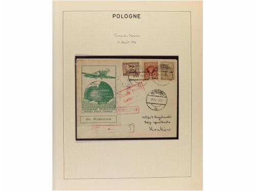 ✉ POLONIA. 1923-35. AIR MAIL. Collection of 72 covers with d