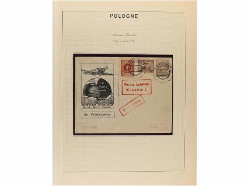 ✉ POLONIA. 1923-35. AIR MAIL. Collection of 72 covers with d