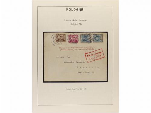 ✉ POLONIA. 1923-35. AIR MAIL. Collection of 72 covers with d