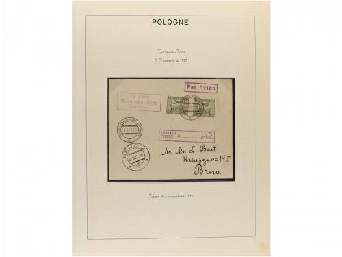 ✉ POLONIA. 1923-35. AIR MAIL. Collection of 72 covers with d