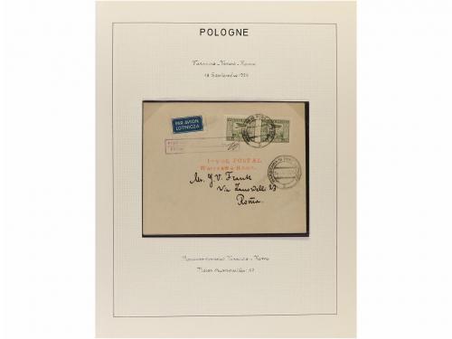 ✉ POLONIA. 1923-35. AIR MAIL. Collection of 72 covers with d
