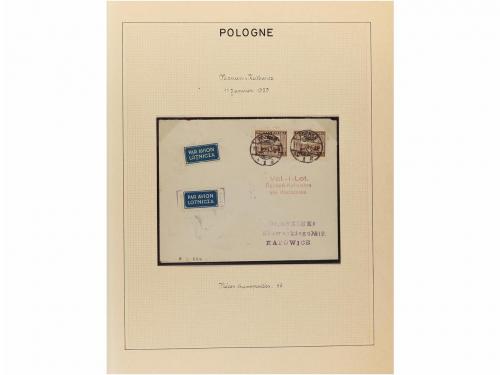 ✉ POLONIA. 1923-35. AIR MAIL. Collection of 72 covers with d