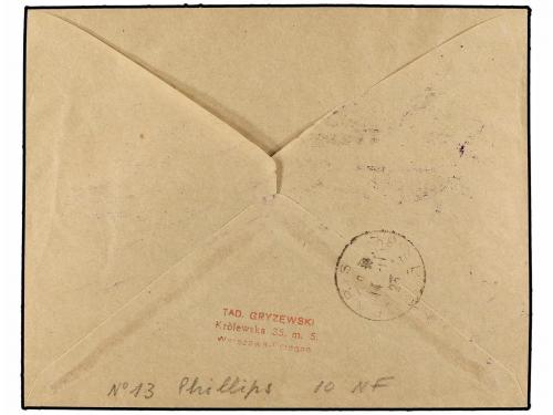 ✉ POLONIA. 1923 (9-IX). WARSAWA to LIVERPOOL (Great Britain)