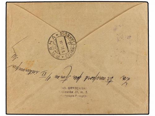 ✉ POLONIA. 1923 (29-X). WARSAWA to BRADFORT (Great Britain).