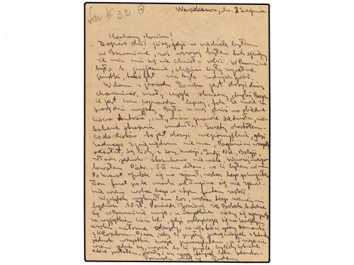 ✉ POLONIA. 1927 (3-VIII). WARSAWA to DANZIG. 10 gr. violet P