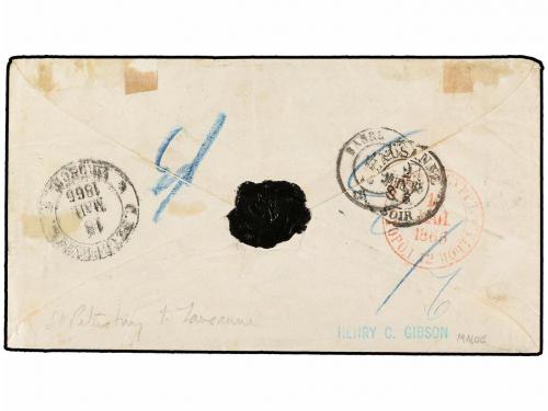 ✉ RUSIA. Sc. 12 (2), 14, 17. 1865. SAINT PETERSBURG to LAUSA