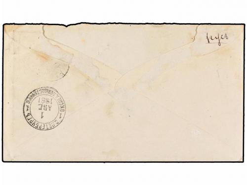 ✉ RUSIA. Sc. 11, 19 (2). 1881. SAINT PETERSBURG to LONDON. 7