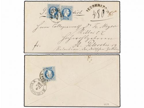 ✉ AUSTRIA. 1870. MARIENDRAD to SAINT PETERSBURG (Russia). 10