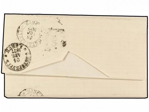 ✉ RUSIA. Sc. 20, 22. 1877. SAINT PETERSBURG to JACOBSTAD (Fi