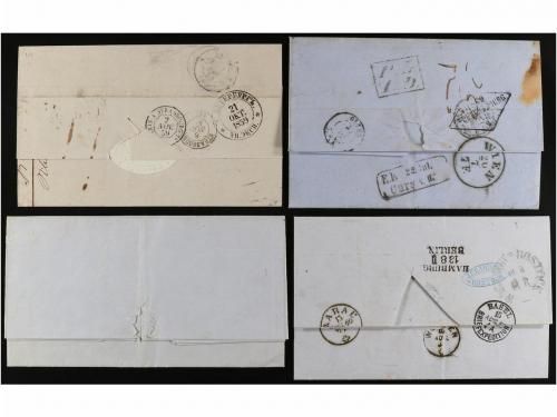 ✉ RUSIA. 1856-66. ELEVEN letters from RUSSIA (one from WARSA